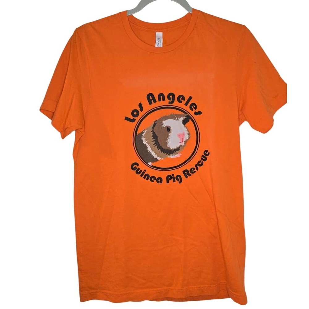 Los Angeles Guinea Pig Rescue‎ Orange Graphic Tee Bella Canvas Shirt